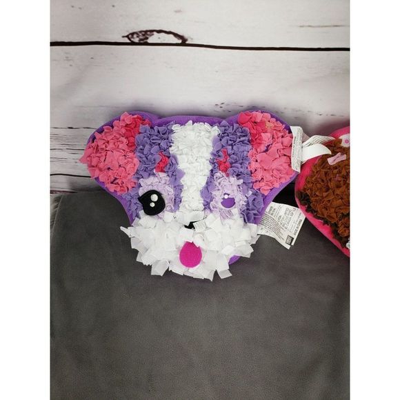 Plusheez Plush Stuffed Toy Animal Pink Purple Girl‎ Bedroom Throw Pillow 10" - Picture 9 of 9